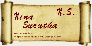 Nina Surutka vizit kartica